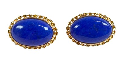 Lot 54 - Lapis Earrings.