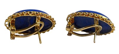 Lot 54 - Lapis Earrings.