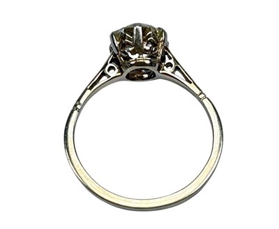Lot 9 - Solitaire Diamond Ring 18ct White Gold.