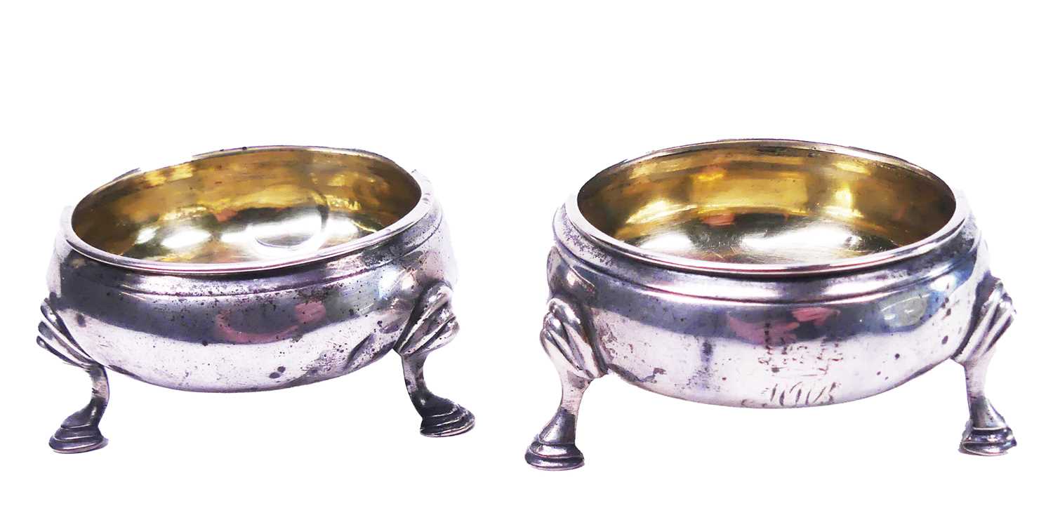 Lot 397 - Pair of Sterling Silver Salts.
