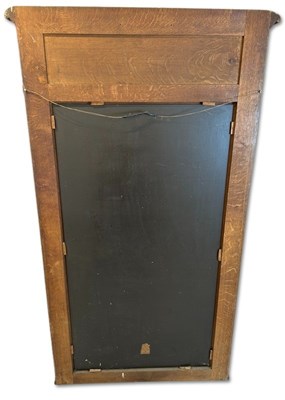 Lot 135 - French Oak Bevelled Glass Wall Mirror.