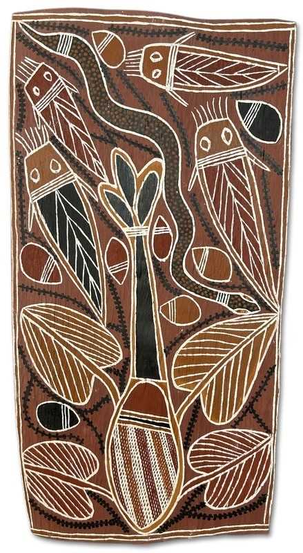 Lot 162 - Charles Boyun 1930-1980, Bark Painting.