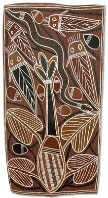 Lot 162 - Charles Boyun 1930-1980, Bark Painting.