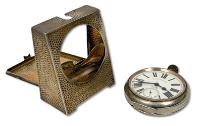 Lot 158 - Sterling Silver Cased, Pocket Watch Desk Clock.