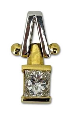 Lot 264 - Two Tone Diamond Pendant.