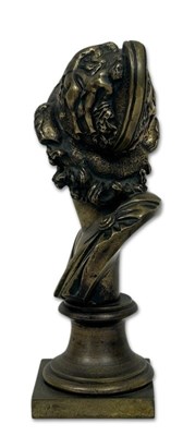 Lot 187 - Classical Greek Bronze Bust Sculpture.