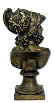 Lot 187 - Classical Greek Bronze Bust Sculpture.