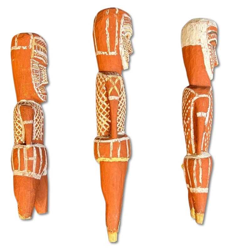 Lot 125 - Group of Three Aboriginal Tiwi Figures.