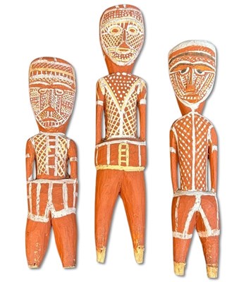 Lot 125 - Group of Three Aboriginal Tiwi Figures.