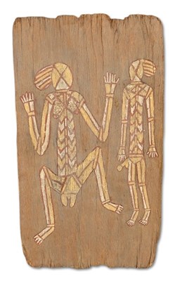 Lot 166 - Att: Wanurr, Early Crocker Island Aboriginal Bark Painting.