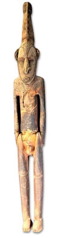 Lot 105 - Monumental Papua New Guinea Lower Sepik Male Figure.