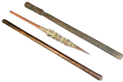 Lot 107 - Three Oceanic Weapons and Ceremonial Arms.