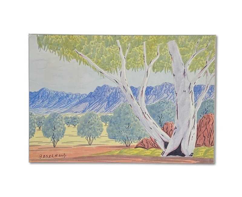 Lot 156 - Basil Rantji 1936-1999, (Hermannsburg) Aboriginal Painting.