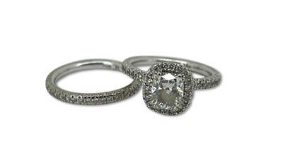 Lot 264 - Engagement Ring & Wedder