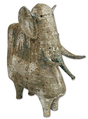 Lot 173 - Iris Galbraith (Australia c.1970's) Stoneware Elephant.