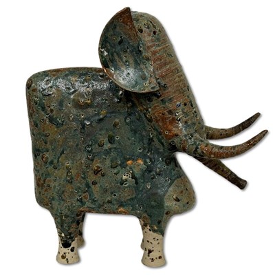 Lot 170 - Iris Galbraith (Australia c.1970's) Stoneware Elephant.