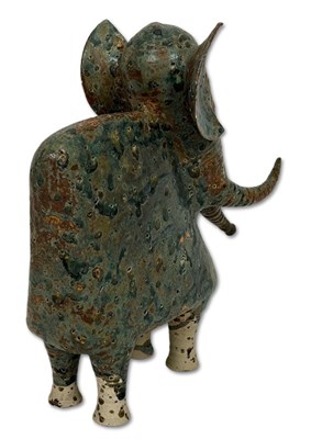 Lot 170 - Iris Galbraith (Australia c.1970's) Stoneware Elephant.