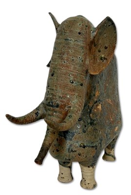 Lot 170 - Iris Galbraith (Australia c.1970's) Stoneware Elephant.