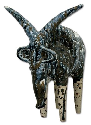 Lot 168 - Iris Galbraith (Australia c.1970's) Stoneware Antelope.