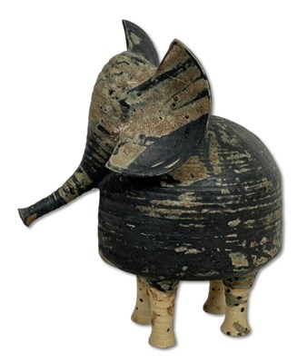 Lot 165 - Iris Galbraith (Australia c.1970's) Stoneware Elephant.