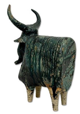 Lot 169 - Iris Galbraith (Australia c.1970's) Stoneware Brahman Bull.