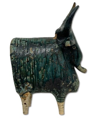 Lot 169 - Iris Galbraith (Australia c.1970's) Stoneware Brahman Bull.