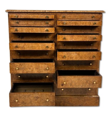 Lot 133 - Victorian Burr Elm Specimen Chest of Drawers.