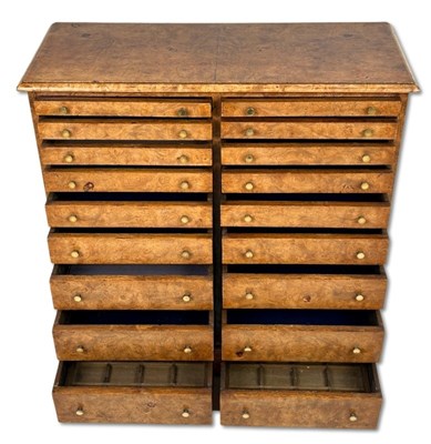 Lot 133 - Victorian Burr Elm Specimen Chest of Drawers.