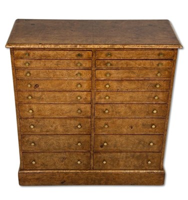 Lot 133 - Victorian Burr Elm Specimen Chest of Drawers.