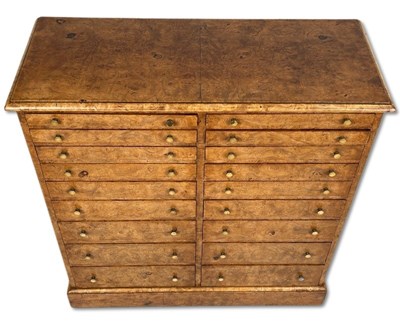 Lot 133 - Victorian Burr Elm Specimen Chest of Drawers.