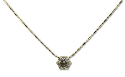 Lot 285 - A Diamond Pendant.