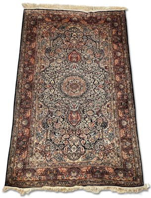 Lot 89 - Persian Kerman Silk Rug, 92 x 151 cm.