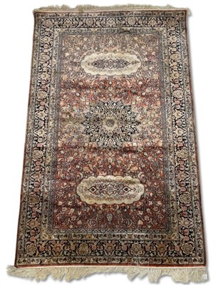 Lot 154 - Persian Silk and Wool Rug, 95 x 150 cm.