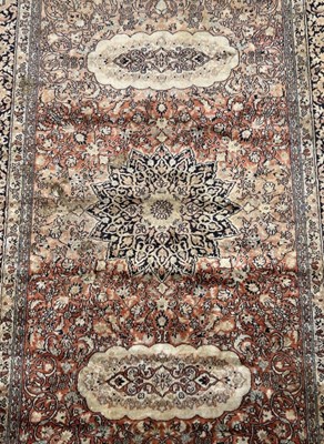 Lot 154 - Persian Silk and Wool Rug, 95 x 150 cm.