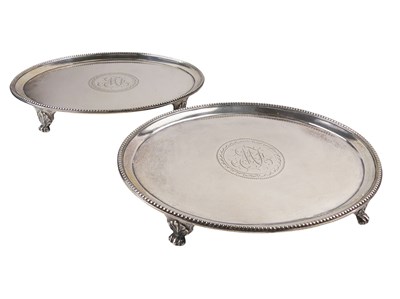 Lot 331 - A Pair of Card Salvers.