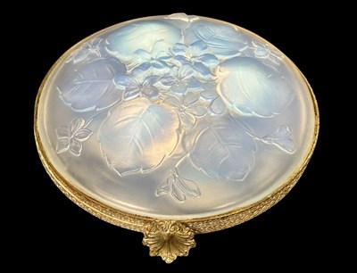 Lot 148 - French Sabino Glass Trinket Box and Book, 2pcs.
