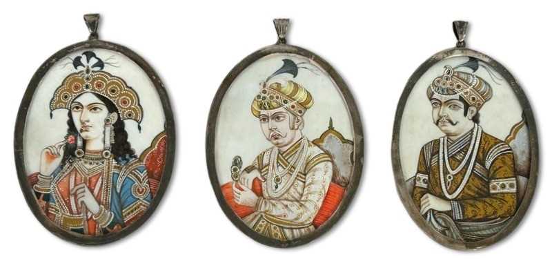 Lot 181 - Group of Indian Painted Miniatures, 3pcs.