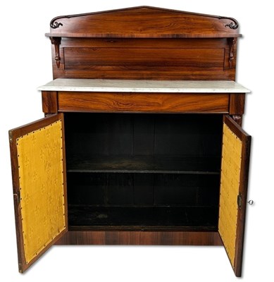 Lot 132 - Victorian Rosewood Marble Top Chiffonier.