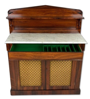 Lot 132 - Victorian Rosewood Marble Top Chiffonier.