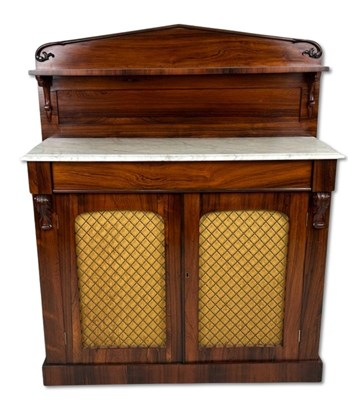 Lot 132 - Victorian Rosewood Marble Top Chiffonier.