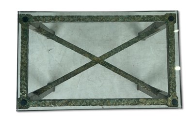 Lot 127 - Wrought Iron and Glass Top Side Tables, 4pcs.