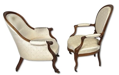 Lot 124 - Two Victorian Parlour Chairs.