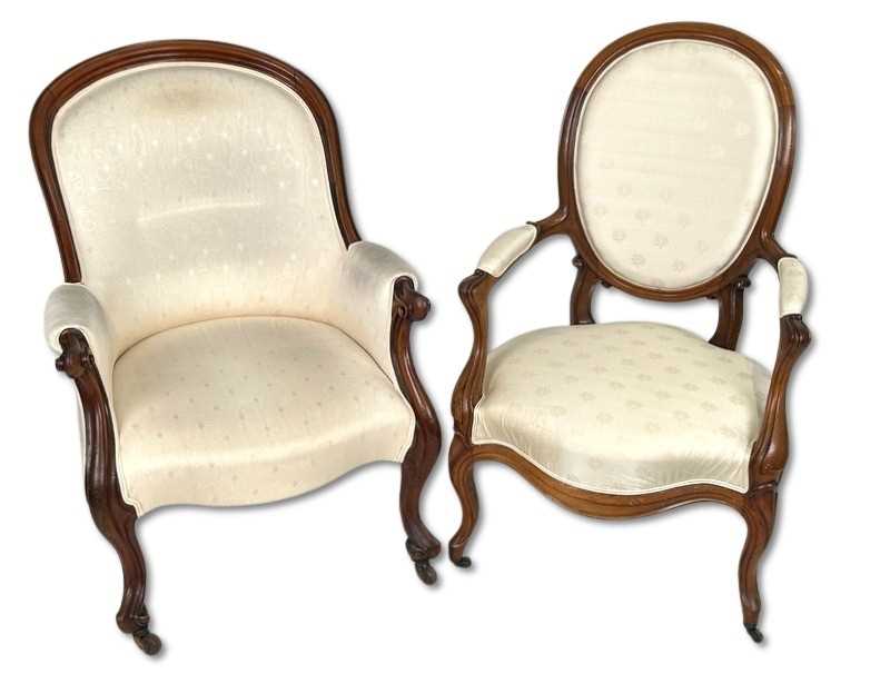 Lot 124 - Two Victorian Parlour Chairs.