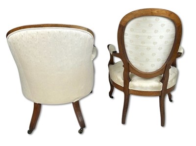 Lot 124 - Two Victorian Parlour Chairs.