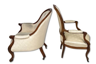 Lot 124 - Two Victorian Parlour Chairs.