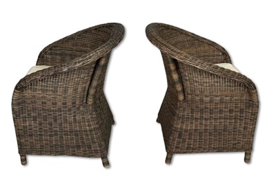 Lot 114 - Pair of Cane Wicker Chairs.