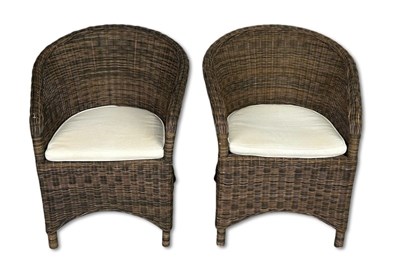 Lot 114 - Pair of Cane Wicker Chairs.
