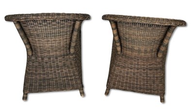 Lot 114 - Pair of Cane Wicker Chairs.