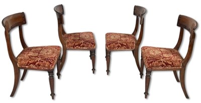 Lot 131 - Set of 4x Mahogany Regency Dining Chairs.
