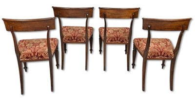 Lot 131 - Set of 4x Mahogany Regency Dining Chairs.